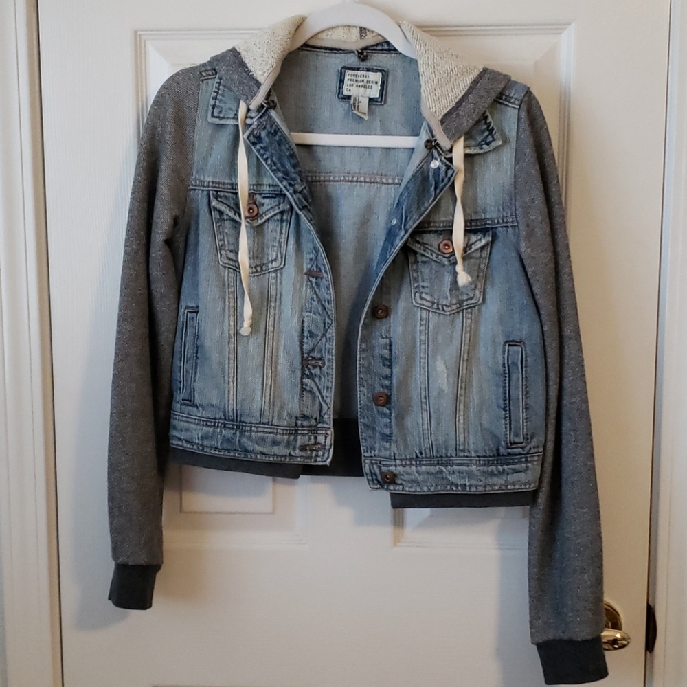 F21 Denim Cropped Jacket